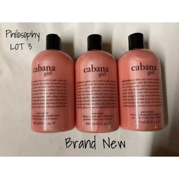 Philosophy Other - Philosophy Cabana Girl Shampoo, Shower Gel & Bubble Bath Set - 16 oz x 3 New